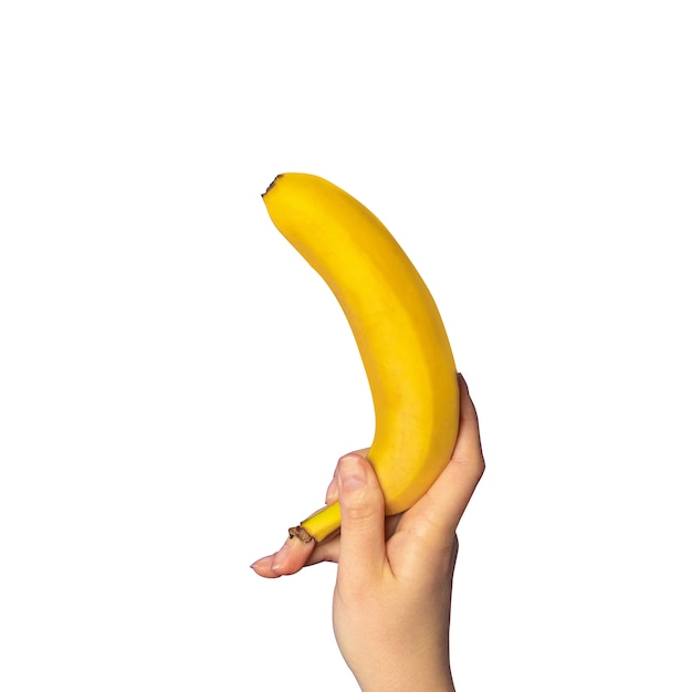 Eine Banane getrennt auf Weiß