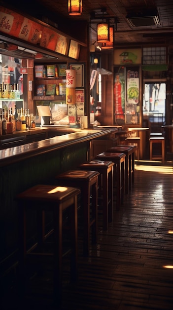 Eine Bar mit einem Schild, auf dem „das Wort“ steht