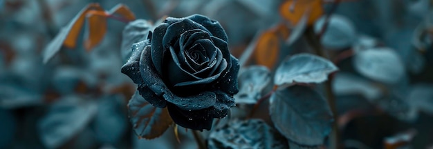 eine besondere Blumenart namens schwarze Rose