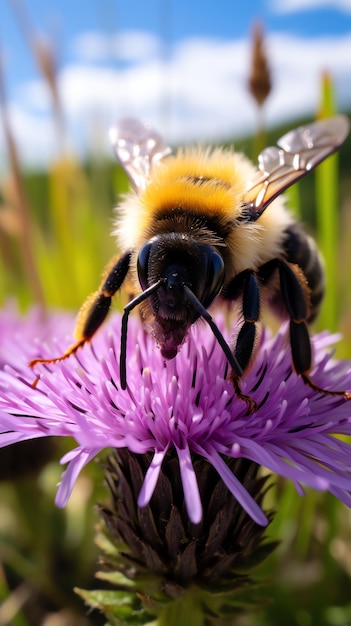 eine Biene auf einer Blume