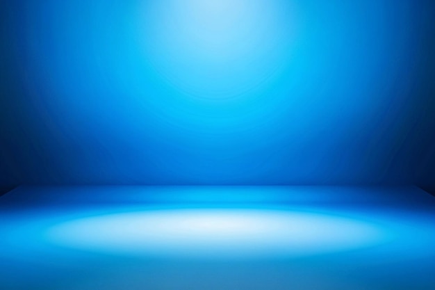 eine blaue Bühne mit blauem Hintergrund und einem blauen Hintergrund