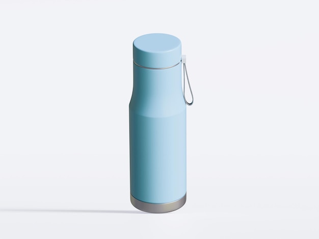 eine blaue Flasche mit einem Gurt, auf dem "reusa" steht