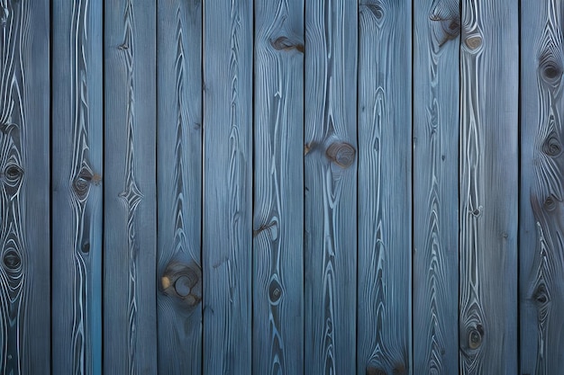 Eine blaue Holztür mit einem Holzknauf.