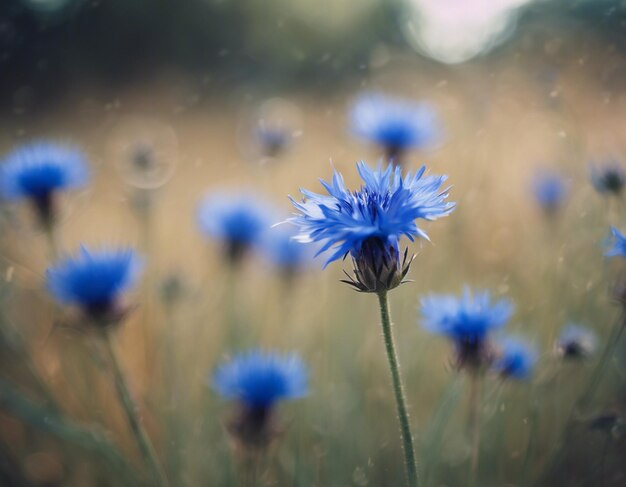 Eine blaue Maisblume