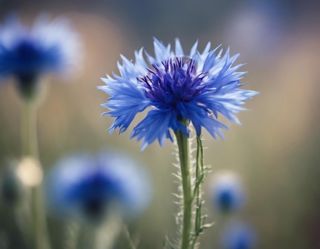 Eine blaue Maisblume