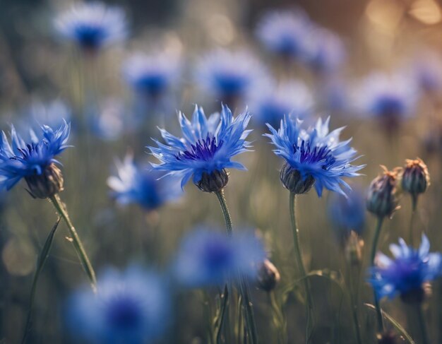 Eine blaue Maisblume