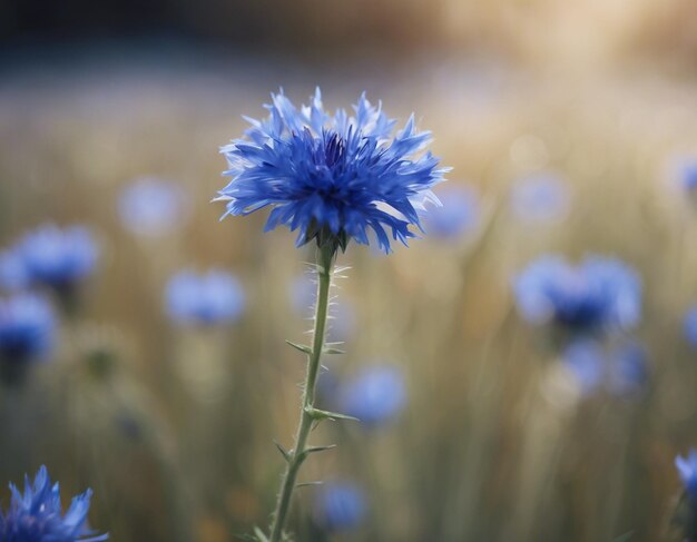 Eine blaue Maisblume