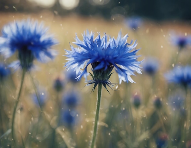 Eine blaue Maisblume