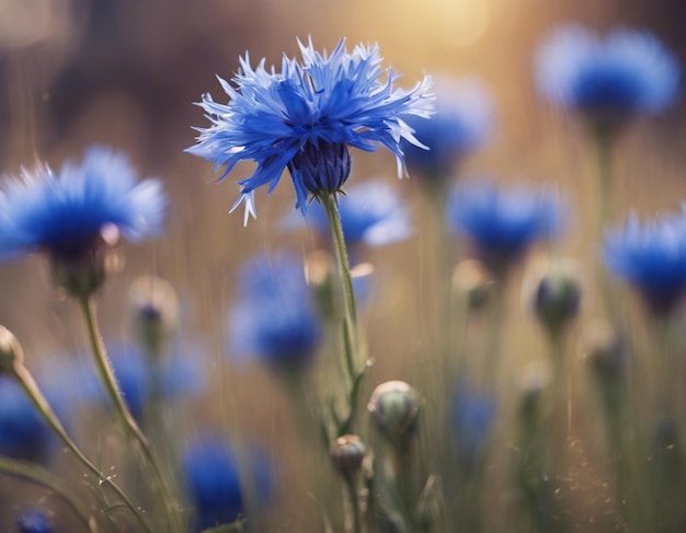 Eine blaue Maisblume