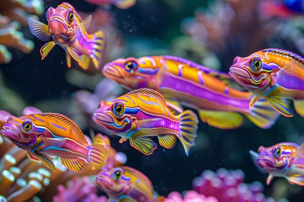 Eine blendende Ausstellung von Salzwasser-Gobies ihre vibra generative ai