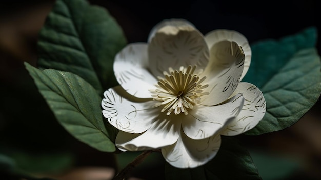 Eine Blume, die vom Künstler gemacht wurde