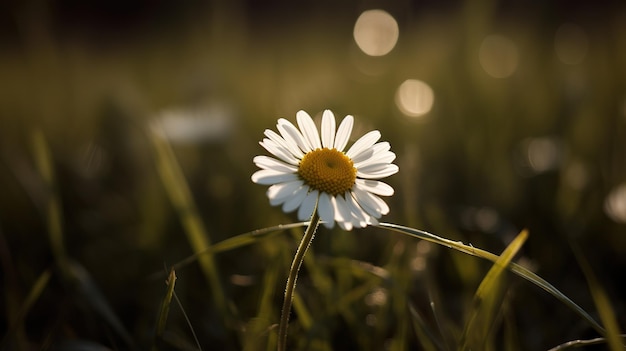 Eine Blume im Gras