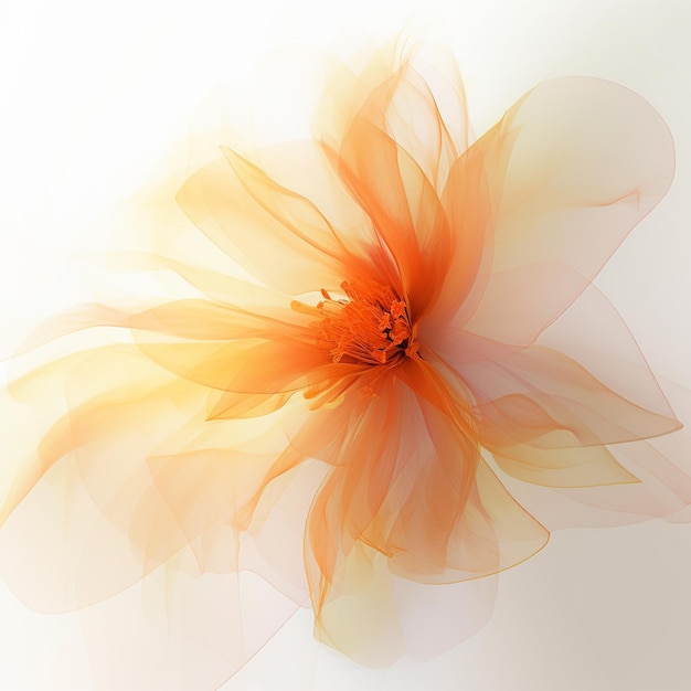 eine Blume mit orangen und weißen Farben darauf