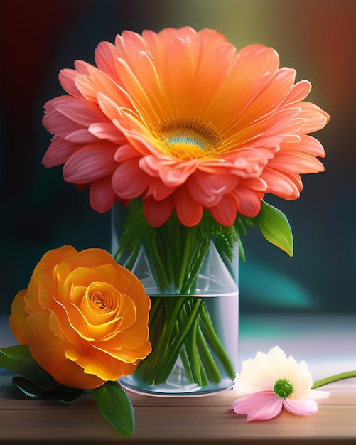Eine Blumenvase mit einer Blume darin