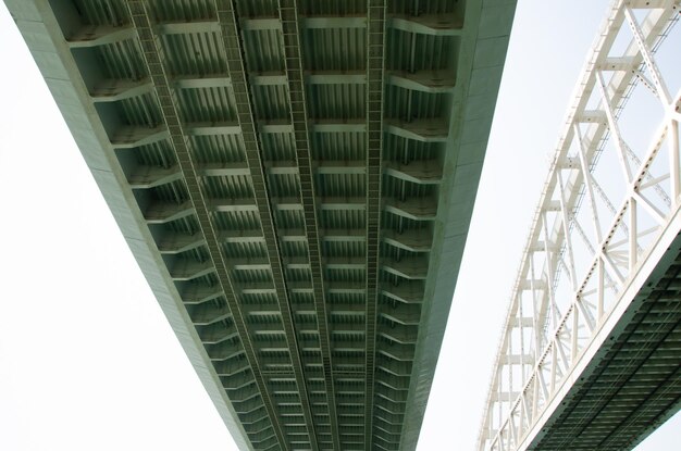 Eine Brücke, auf der das Wort Brücke steht