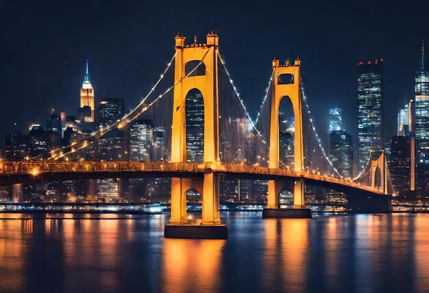 eine Brücke, auf der eine Brücke steht, auf der NYC steht