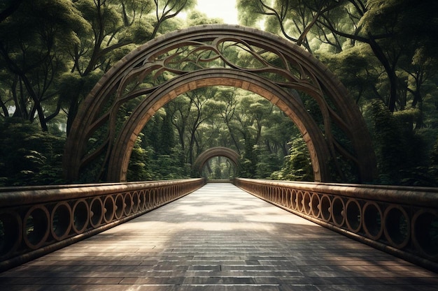 Eine Brücke im Wald