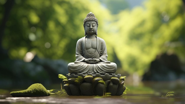 eine Buddha-Statue in einem Tempel