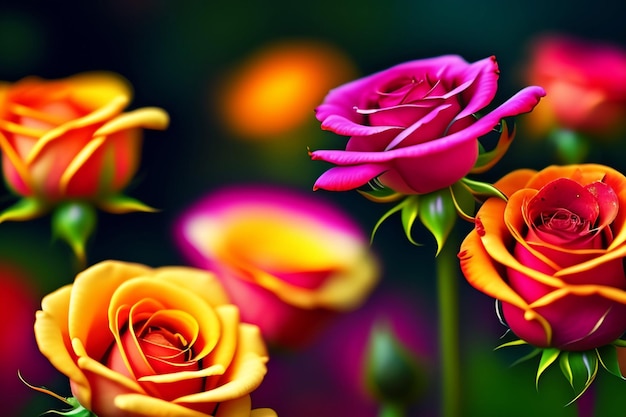 Eine bunte Blumentapete HD Wallpaper