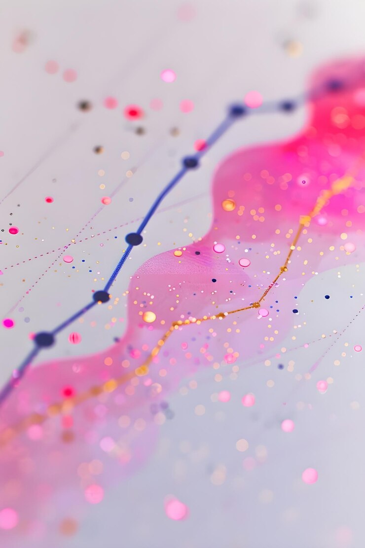 Foto eine bunte illustration eines violetten und rosa abstrakten designs