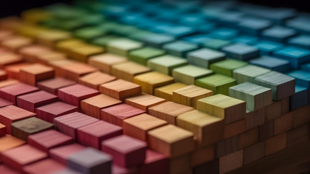 Eine bunte regenbogenfarbene Tastatur mit einer regenbogenfarbenen Tastatur.