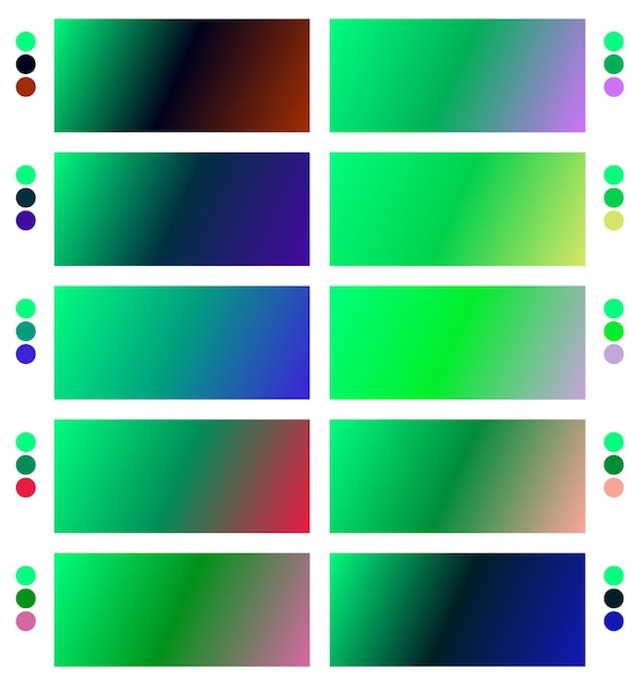 eine bunte Reihe von Farben mit verschiedenen Farben