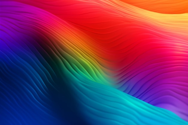 Eine bunte Welle mit den Farben des Regenbogens