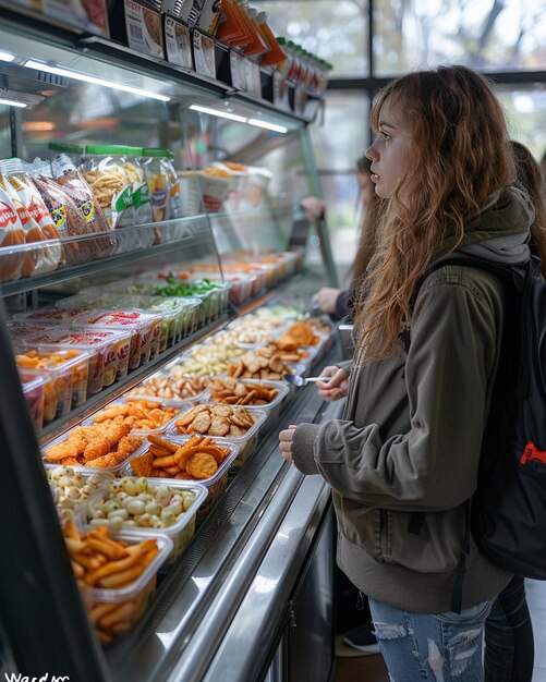 Eine Cafeteria mit Snackbar Studenten Tapeten