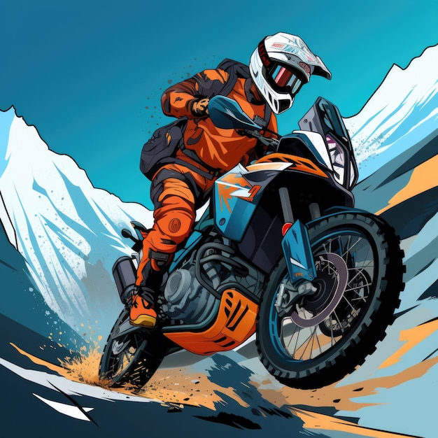 Eine Cartoon-Reise mit dem KTM 890 Adventure-Motorrad