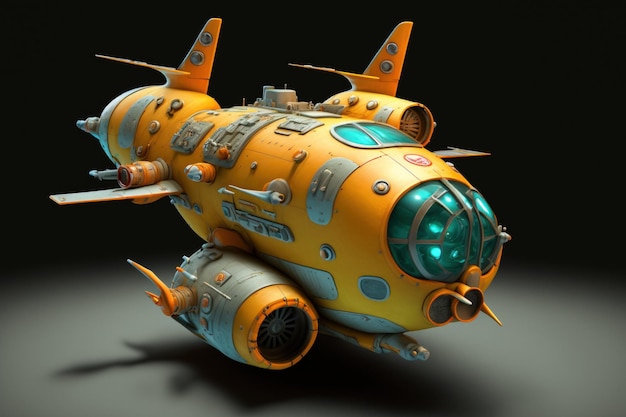 Eine CG-Darstellung eines Raumschiffs