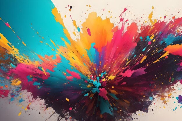 Eine chaotische und lebendige Mischung aus Farbspritzern schafft eine einzigartige, von Ai erzeugte Kulisse