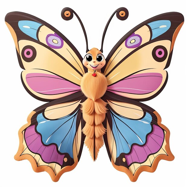 Eine charmante Illustration farbenfrohe Schmetterlingsanimation Generative KI