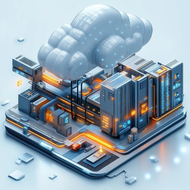eine Computerstation mit einer Wolke, auf der Power Quote steht