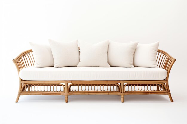 Foto eine couch mit vier kissen