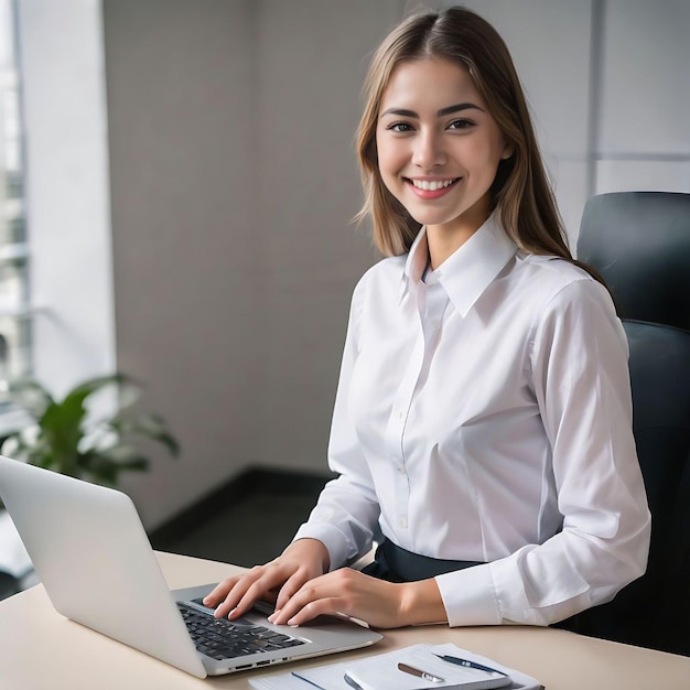 Eine Dame in einem Büro