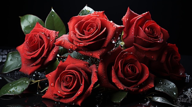 eine Darstellung einer schwarzen Rose auf rotem Hintergrund im Stil von hellschwarz und Bronze