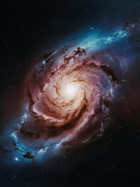 eine digitale Abbildung einer Galaxie mit einem Stern in der Mitte und einem Stern in die Mitte