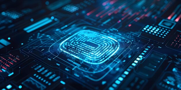 Eine digitale Schnittstelle, die eine konstante Authentifizierung in einem Zero Trust-Netzwerksicherheitsmodell darstellt Konzept Netzwerksicherheit Zero Trust-Modell Digitale Authentifikation Konstante Überwachung Cybersicherheit