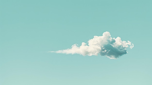Eine einzelne flauschige Wolke vor einem klaren Himmel, die Klarheit und das Rauchverbot symbolisiert