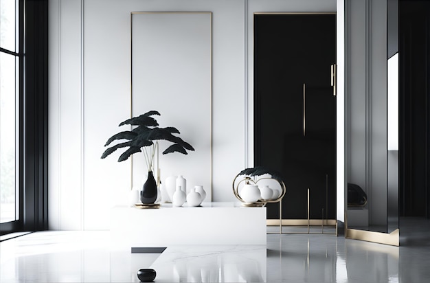 Eine exklusive minimalistische Szene mit einem Hauch von Luxus