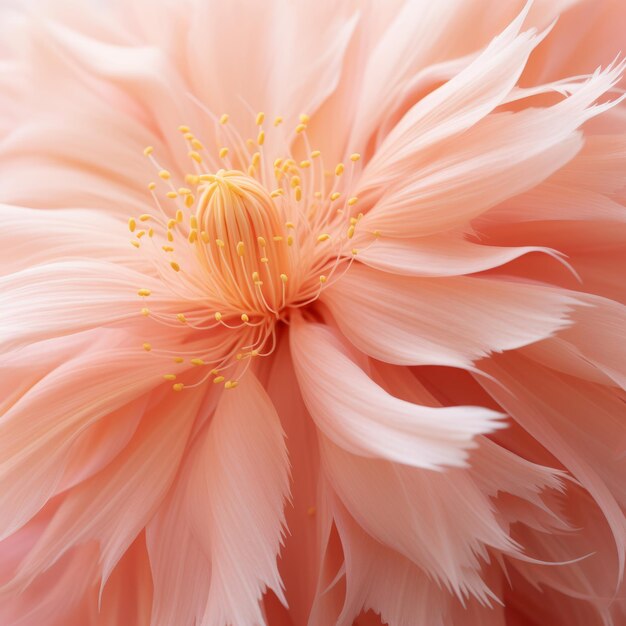 Foto eine exotische tropische rosa feenblume in der farbe des jahres 2024 peach fuzz