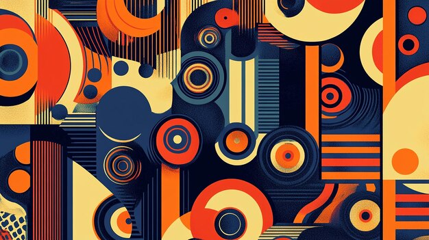 eine farbenfrohe abstrakte Illustration eines Mannes mit farbenfrohem Hintergrund