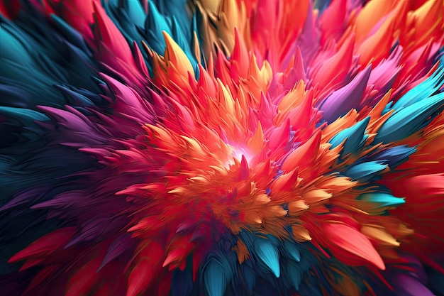 Eine farbenfrohe Blumentapete mit vielen Farben