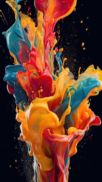 Eine farbenfrohe Farbexplosion zeigt dieses künstlerische Foto.