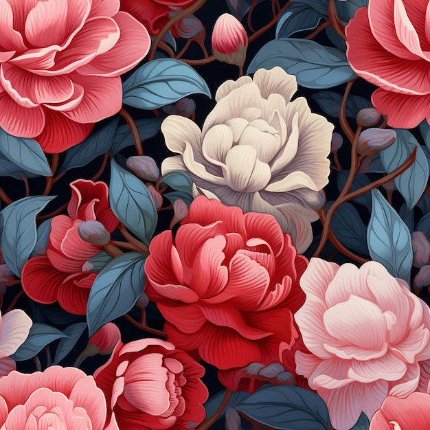eine farbenfrohe Illustration von Blumen mit dem Wort „der Name“ darauf