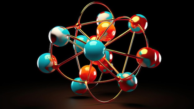 Eine farbenfrohe Kugel, hergestellt von der Firma der Wissenschaft des Universums.