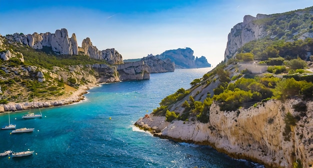 Eine faszinierende Aufnahme des berühmten Hafens Cap de Formentor in Spanien