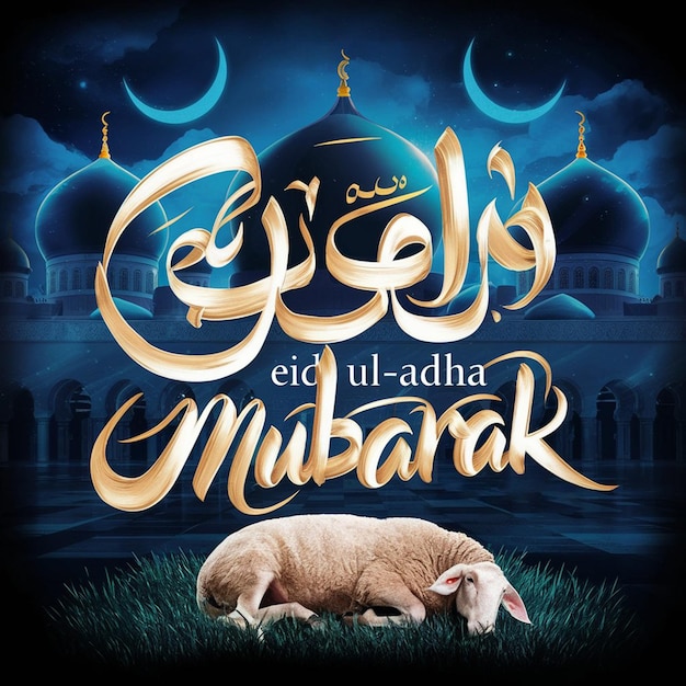 Eine faszinierende und luxuriöse Illustration der Feier des Eid
