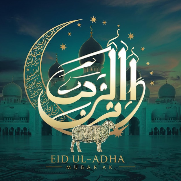 Eine faszinierende und luxuriöse Illustration der Feier des Eid