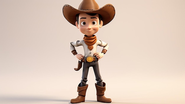 Eine Figur aus dem Film trägt einen Cowboyhut.